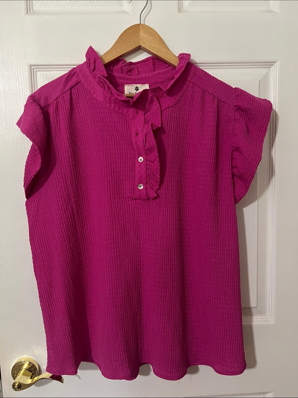 NWOT Betsey’s Boutique Shop Blouse Shirt Top XL Hot Pink